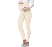 Be Mammy Women's Maternity Long Leggings 02 (Ecru, XL)