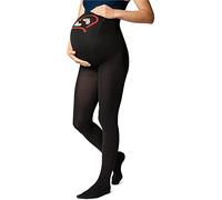 Be Mammy Women's Maternity Tights 150 DEN BE-1122 (Black Pattern-001, M)