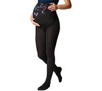 Be Mammy Women's Maternity Tights 150 DEN BE-1122 (Black Pattern-002, S)