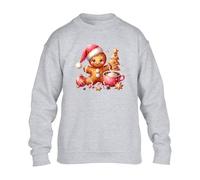 Be Merry Gingerbread Mens SweatShirt Christmas Jumper Asthetic Funny Sweat Sport Grey - Small