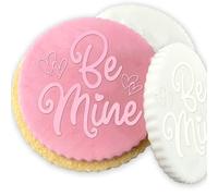 Be Mine Valentine's Day Icing Stamp Embosser Stamp Fondant for Biscuits Cookies Cupcake Topper Decorations Stencil for Valentine Anniversary