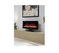 Flare by Be Modern Amari Black Freestanding or Wall Mounted Electric Fire
