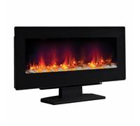 Flare by Be Modern Amari Black Freestanding or Wall Mounted Electric Fire