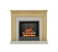 Be Modern Blakemere Stone Oak Effect Inset Electric Fire Suite