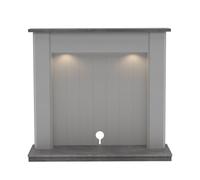 Be Modern Eastcote Grey Fire Surround Set With Lights Included