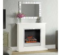 Be Modern 2kW Elsham 40" Electric Fireplace Suite - Soft White, White