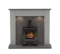 Be Modern Emmbrook Grey Freestanding Electric Fire Suite