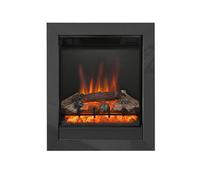 Be Modern Hagen 2Kw Black Chrome Effect Inset Electric Fire (H)565mm (W)460mm (D)140mm