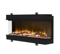 Be Modern Insito 2Kw Matt Black Glass Effect Inset Electric Fire (H)505mm (W)1025mm (D)235mm