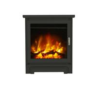 Be Modern Kempton 2W Matt Black Cast Iron Effect Electric Stove (H)638mm (W)564mm