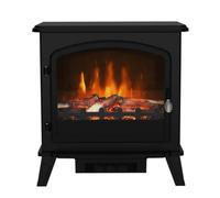 Be Modern Torworth Grande 1.8W Matt Black Electric Stove (H)665mm (W)635mm