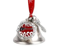 Be More Bass Guitar Music Christmas Bell Hanging Ornamen Decorative Holiday Pendant for Xmas Tree Home Door