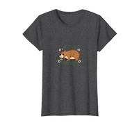 Be More Capybara: Cute Animal Lover Inspiration T-Shirt, Women, Dark Heather Grey, L