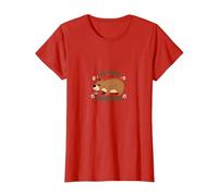 Be More Capybara: Cute Animal Lover Inspiration T-Shirt, Women, Red, M