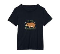 Be More Capybara: Cute Animal Lover Inspiration T-Shirt, Women's Plus, Black, 4X