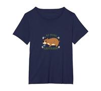 Be More Capybara: Cute Animal Lover Inspiration T-Shirt, Women's Plus, Navy, 3X