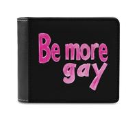 Be More Gay Printed Wallets Bifold Wallet Change Cash Bag with Multiple Card Slots for Men And Women