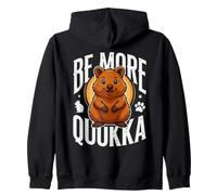 Be More Quokka Wildlife Australia Animal Lover Zip Hoodie