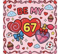 Be My 67 Meme Valentine's Day Coloring Book For Kids: A Cute Valentine’s Day With Six Seven Meme Coloring Book with Simple Kawaii Designs for All Ages (The 67 Valentine Coloring Books Series)