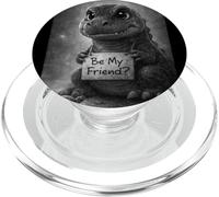Be My Friend, Cute Introvert Dinosaur, Humor PopSockets PopGrip for MagSafe