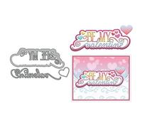 Be My Valentine Die Cuts for Card Making Metal Cutting Dies Sets for DIY Handmade Scrapbooking Paper Crafting Festivals Album Party Wedding Decorative Supplies