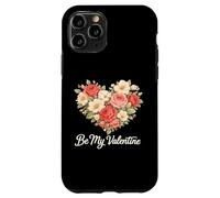 Be My Valentine Floral Heart Valentines Day Design Case for iPhone 11 Pro