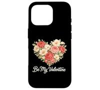 Be My Valentine Floral Heart Valentines Day Design Case for iPhone 16 Pro