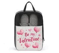 Be My Valentine in Pink Watercolor Shoe Bag for Travel Daily Use Anti-dust Storage Carrier Golf Shoe Pouch