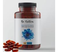 Be Natura 1000mg Blackseed Oil Capsule - 120 Softgel Capsules with More Than 20mg Thymoquenine | Premium Cold Pressed Virgin Oil | High Strength Thymoquenine for Immune- System Support, Aid Digestive