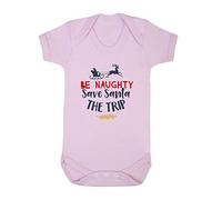 Be Naughty, Save Santa a Trip [BCX] Baby Grow Vest, 6-12 Months, Pastel Pink