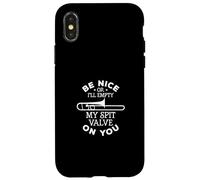 Be Nice Or I'll Empty My Spit Valve On You Trombone Musician Case for iPhone X/XS