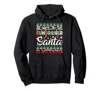 Be Nice To Fundraiser Santa Is Watching Fundraiser Christmas Pullover Hoodie