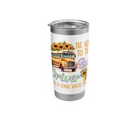 Be Nice to Funny School Bus Driver Gift Its A Long Walk Home Stainless Steel Insulated Tumbler