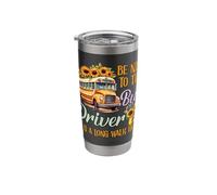 Be Nice to Funny School Bus Driver Gift Its A Long Walk Home Stainless Steel Insulated Tumbler