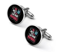 Be Nice To Me I Do Your Payroll Round Cufflinks for Men Classic Cuff Links Jewellery for Wedding Business Party