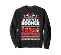 Be Nice To The Boomer Santa Is Always Watching Christmas Sweatshirt