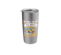 Be Nice to The Bus Driver, Funny School Bus Driver Stainless Steel Insulated Tumbler