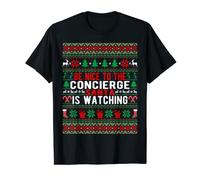 Be Nice To The Concierge Santa Is Watching Christmas Style T-Shirt