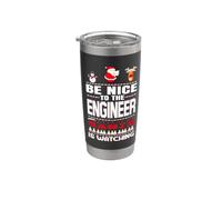 Be Nice to The Engineer Santa is Watching Funny Christmas Stainless Steel Insulated Tumbler