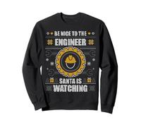 Be Nice To The Engineer Ugly Christmas Sweater Engineering Sweatshirt