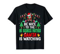 Be Nice to the HR Business Partner Santa - Christmas T-Shirt