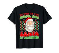 Be Nice to The School Aide Funny Santa Face Retro Christmas T-Shirt