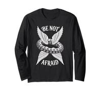 Be Not Afraid Angel Horror Spiritual Religious Long Sleeve T-Shirt