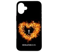 Be on Fire for JESUS: Revival Christian Revelation 3:15 Case for iPhone 16 Plus