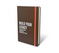 be online A5 Notebook - 366 Day Diary - Premium Hard Cover - Format 14 x 21 cm - 80 g Ivory Lined Paper - Elastic Closure - Ideal for Work and Gift (BROWN)