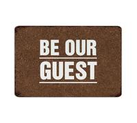 Be Our Guest Funny Novelty Metal Tin Sign Rustic Laundry Wall Art Plaques Man Cave Decor Garage Signs for Backyard Pubs Club Yard 12x18 Inch