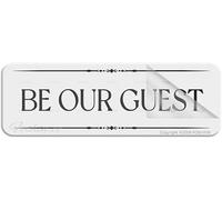 Be Our Guest Vintage Acrylic Sign,9x3 Inch,Vintage Rounded Corner Style,Strong Adhesive,Clean Look,for Restaurant,Home,Guest Area,Door Wall
