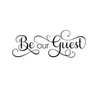 Be Our Guest Wall Sticker for Restaurant Guesthouse Wall Decor Entrance Hall Welcome Wall Decal Quote Removble Wallpaper-L-44x114cm
