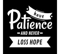 Be Patient and Never Lose Hope Bible Verse Wall Stickers Paster Paper 42x45.3cm Window Decals White
