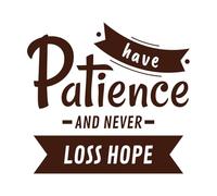 Be Patient and Never Lose Hope Bible Verse Wall Stickers Paster Paper 54.6x58.9cm Wall beautification Coffee